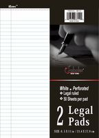 iScholar Notable White Legal Pad, 8.5 x 11 Inches, 50 Sheets per Pad - Pack of 2 (68112)