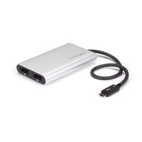 StarTech.com Thunderbolt 3 to Dual DisplayPort Adapter - 4k 60Hz, 5k 60Hz - Certified TB3 to DP Monitor Adapter - Mac and Windows Compatible (TB32DP2T)