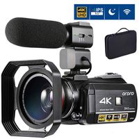 4K Camcorder Video Camera ORDRO AC3 4K Ultra HD Digital WiFi Video Camcorder 1080P 60FPS Recorder IR Night Vision 3.1" IPS Touch Screen with Microphone, Wide Angle Lens and Storage Case