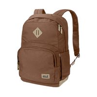 Jack Wolfskin Croxley 24L Recycled Vintage Daypack Bookpack with 15" Laptop Pouch, Desert Brown