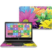 Mightyskins Skin Compatible with Hp Pavilion X360 14" (2017) - Colorful Flowers | Protective, Durable, and Unique Vinyl Decal Wrap Cover | Easy to Apply, Remove, and Change Styles | Made in The USA