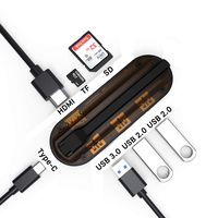 USB C HUB, Type C Hub, BYEASY 7-in-1 USB C Adapter with 4K USB C to HDMI, USB-C PD 3.0, TF/Micro SD Card Reader, 1 USB 3.0 Port, 2 USB 2.0 Ports, Thunderbolt 3 hub for MacBook Pro/Air, Nintendo,Xps