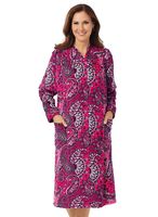 Carol Wright Gifts Ultra-Soft Fleece Duster, Color Fuschia, Size Large, Fuschia, Size Large