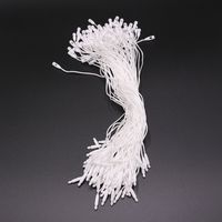 LGEGE 500 pcs 7.5-inch White Hang Tag Nylon String Snap Lock Pin Loop Fasteners Hook Ties