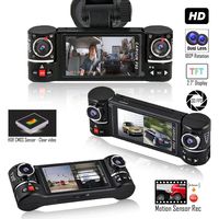 Indigi Dash Cam 2.7-inch HD TFT Display - Driving Vehicle Recorder Dash Cam DVR + Split LCD (Front and Rear) + Motion Activate + File Protection