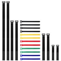 Pack of 20 Reusable Fastening Cable Straps and Cable Ties Set, Adjustable Multipurpose Hook and Loop Securing Straps for Cord Management by CandyHome