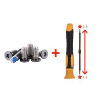 Replacement 6pcs/Set Bottom case Screws + 1pcs Dual Sided 5 Point Pentalobe Screwdriver for MacBook Retina 13-inch A1706 A1706 (EMC 3071) (EMC 3163) with Touch Bar (Silver)