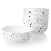 Corelle Chip Resistant Soup and Cereal Bowls, 6-Piece, Terrazzo Rosa
