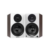Fluance Ai40WW Powered Two-Way 5" 2.0 Bookshelf Speakers with 70W Class D Amplifier for Turntable, PC, HDTV & Bluetooth aptX Wireless Music Streaming (White Walnut)