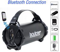 Boytone BT-38BK Portable Bluetooth Indoor/Outdoor Speaker 2.1 Hi-Fi Cylinder Loud Speaker with Built-in 2x3 Sub and SD Card, USB, USB Charger, AUX, FM Radio, Built in Rechargeable Battery