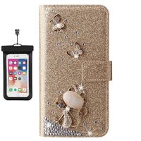 Flip Case for iPhone 7 Plus Shockproof Ultra Thin Protective Cover, Design Cell Mobile Phone Case with Free Waterproof Case