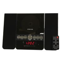 Craig Bluetooth 3-Pieces CD Shelf System with Dual Alarm Clock AM-FM Stereo Radio