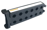 D-Line Speed-D Cable Comb 12 Port Cord Organizer | Cable Dresser Wire Manager with Labels | Pack of 10