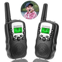 Toys for 3-12 Year Old Boys Girls Birthday Christmas Gifts, Kids Walkie Talkies 2 Way Radios (Black, 2 Pack)