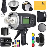 GODOX AD600BM 600Ws GN87 1 / 8000s 2.4G Wireless Flash Light Speedlite,GODOX X1T-F Flash Trigger Compatible Fuji Camera,80 X 80 cm Softbox,Standard Reflector and Grid,Barn Door,32" 5-in-1 Reflector