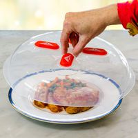 OzBSP Magnetic Microwave Plate Cover Splatter Guard with Steam Vents and Strong Magnets. Safe BPA Free Microwave Cover. Large Plastic 11.8 inch Food Cover. Anti Splash Lid Keeps Microwave Oven Clean