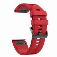 VISIONARY1 Garmin Fenix 5 Band Easy Fit 22mm Width Soft Silicone Watch Strap Replacement for Garmin Fenix 5/Fenix 5 Plus/Forerunner 935/Approach S60/Quatix 5, Fit Watch Band (Red)