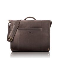 Solo Hudson 16 Inch Leather Laptop Messenger, Espresso