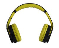 TekNmotion (TM-FLIPSOUNDZY) Bluetooth Headset Flip Soundz Bluetooth Headset/Flip Out Speaker with 40mm Gaming Class Driver, 2.1 Stereo Headset, and Omni Directional mic - Yellow