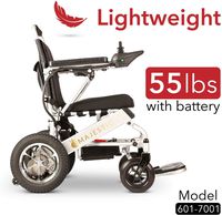 2020 Ultra Lightweight Fold & Travel Electric Heavy Duty Mobility Power Wheelchair Scooter Travel Safe (Silver)