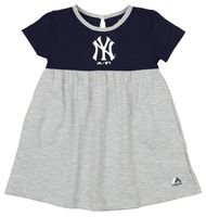 OuterStuff MLB Little Girls Toddler 7th Inning Twirl Dress, New York Yankees, 3T