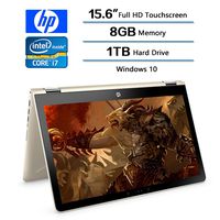 2018 HP Flagship Convertible 2-in-1 15.6 inch Touchscreen FHD IPS Laptop (1920 x 1080), Intel Core i7 8550U (Up to 4GHz), 1TB Hard Drive, 8GB Memory, 2GB Radeon 530 Dedicated, Win 10 Home