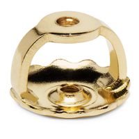 Single Earring Back Replacement |14K Solid Yellow Gold | Threaded Screw on Screw off | Quality Die Struck | Post Size .040" | 1 Piece