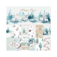 12 Sheets Winter Time Scrapbooking Pads Paper Origami Art Background Paper Card Making DIY Scrapbook Paper,as Picture