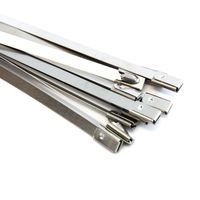 20-Pack Heavy Duty 8 Inches Stainless Steel Exhaust Strap Wrap Coated Locking Zip Cable Ties