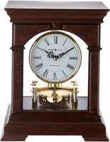 Howard Miller Statesboro Mantel Clock 635-167 - Cherry Bordeaux Wood & Quartz Single Chime Movement