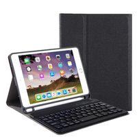 AckfulCompatible with Apple iPad 7th Gen 10.2" 2019 Detachable Bluetooth Keyboard Case Cover Stand (Black)