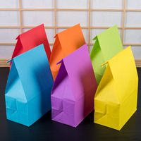 30 Pieces Kraft Paper Party Favor Bags Assorted Colors (Rainbow Without Handle)