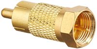 Monoprice 104129 RCA Male to F Male Adaptor, Gold Plated