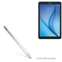 Galaxy Tab E (9.6) Stylus Pen, BoxWave [AccuPoint Active Stylus] Electronic Stylus with Ultra Fine Tip for Samsung Galaxy Tab E (9.6) - Metallic Silver