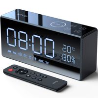 Bluetooth Speakers,SANAG X9 Portable Stereo With Alarm Clock Bluetooth Speaker 12W,AUX/TF/Touch/Remote Control,Built-in Mic,HiFi Bass Wireless Speaker for iPhone/Android/PC-Black【Red Dot Design Award】