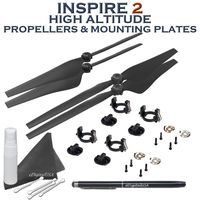 eDigitalUSA (2 Pairs) Part 11 High Altitude (2500-5000m) Quick Release Propellers w/High Altitude Propeller Mounting Plates for DJI Inspire 2 Quadcopter + Stylus Pen and More.