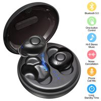 Wireless Earbuds Bluetooth 5.0 Deep Bass TWS Headphone, Sweatproof Sport in-Ear Headset for Running, Noise Cancellation Binural Earphone with 16H Playtime 3D Stereo Sound Dual Microphone Charging Case