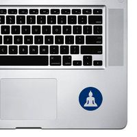 StickAny Palm Series Buddah Circle Sticker for MacBook Pro, Chromebook, and Laptops (Navy)