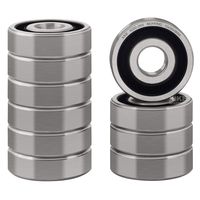 XiKe 10 Pcs 6200-2RS Double Rubber Seal Bearings 10x30x9mm, Pre-Lubricated and Stable Performance and Cost Effective, Deep Groove Ball Bearings.