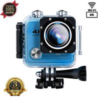Action Camera SOUTHSTARDIGITAL  4K WIFI 16MP Waterproof Sports Camera Camcorder Underwater 30M HD Sport Video 170 Wide Angle Cam Rechargeable Battery DV Blue