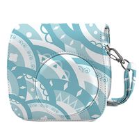 Phetium Soft PU Leather Protective Case with Shoulder and Pocket for Fujifilm Instax Mini8 8+/Mini9 Instant Camera (Ice Plate Blue)