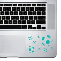 StickAny Palm Series Soccer Ball Pattern Sticker for MacBook Pro, Chromebook, and Laptops (Turquoise)