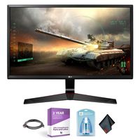 LG 27" Class Full HD IPS LED Gaming Monitor (27" Diagonal) + Cleaning Kit + HDMI-to-USB-C Thunderbolt 3 Adapter Cable + 2 Year Extended Warranty
