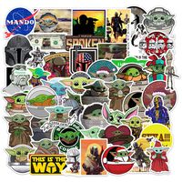 50 Pcs Mandalorian Baby Yoda Sticker Star Wars Sticker for Water Bottles Phone Case Laptop Stickers Luggage Skateboard Baby Yoda Decal Vinyl Sticker