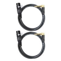 Audio2000's C17003P2 3 Ft 1/4" TS Right Angle to XLR Male Cable (2 Pack)