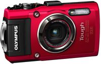 Olympus TG-4 16 MP Waterproof Digital Camera with 3-Inch LCD (Red) - International Version