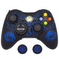 BRHE Cool Silicone Protector Cover Case Anti-Slip Soft Comfort for Xbox 360 Controller Skin (Blue)