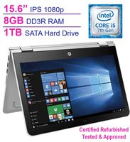 HP 15.6'' X360 2-in-1 Touchscreen Laptop | Intel Core i5-7200U | 8GB RAM | 1TB HDD | HDMI | B&O Play | Bluetooth | Intel HD Graphics 620 | Windows 10 (Certified Refurbished)