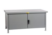 Little Giant WWC-3060-HD Welded Steel Cabinet Workbench, 1 Drawer, 10,000 lb. Load Capacity, 34" x 60" x 30", Gray