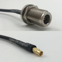 15cm RG316 N FEMALE BULKHEAD to MCX FEMALE Pigtail Jumper RF coaxial cable 50ohm 6inch High Quality Quick USA Shipping